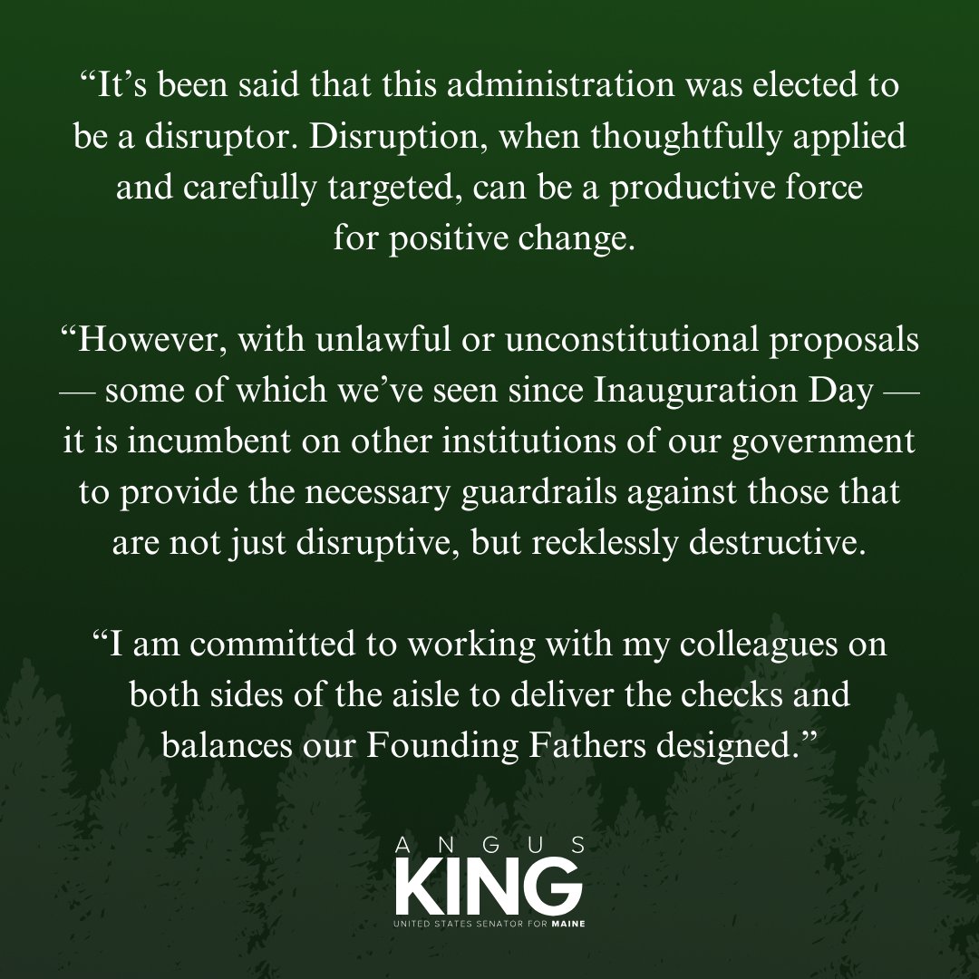 Senator Angus King tweet media