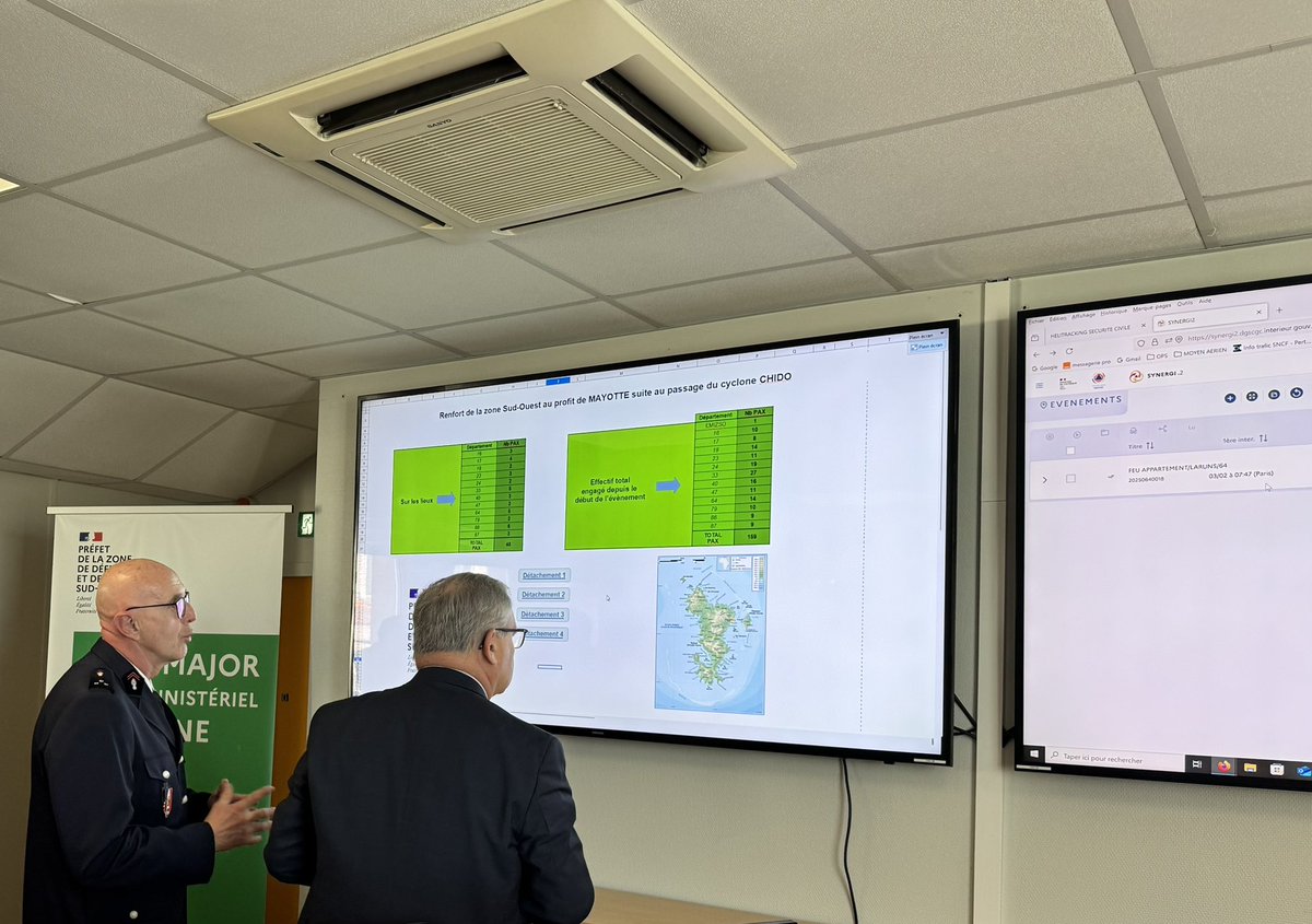 Visite des locaux de l’#EMIZ et du #COZ pour échanger avec les équipes mobilisées en première ligne dans la gestion des crises. Présentation de SYNAPSE pour l’alerte et la gestion &amp; SYNERGI pour le suivi des événements majeurs : 2 outils au service des défis de la #SécuritéCivile