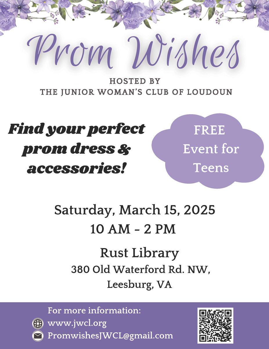 #LadyRams➡️It's time to plan for P R O M 👗💎🕺🪩!!!  Get a dress and accessoriees at the annual Prom Wishes event.  See flyer for details.

#RollSide #1inLoudoun #DanceTheNightAway