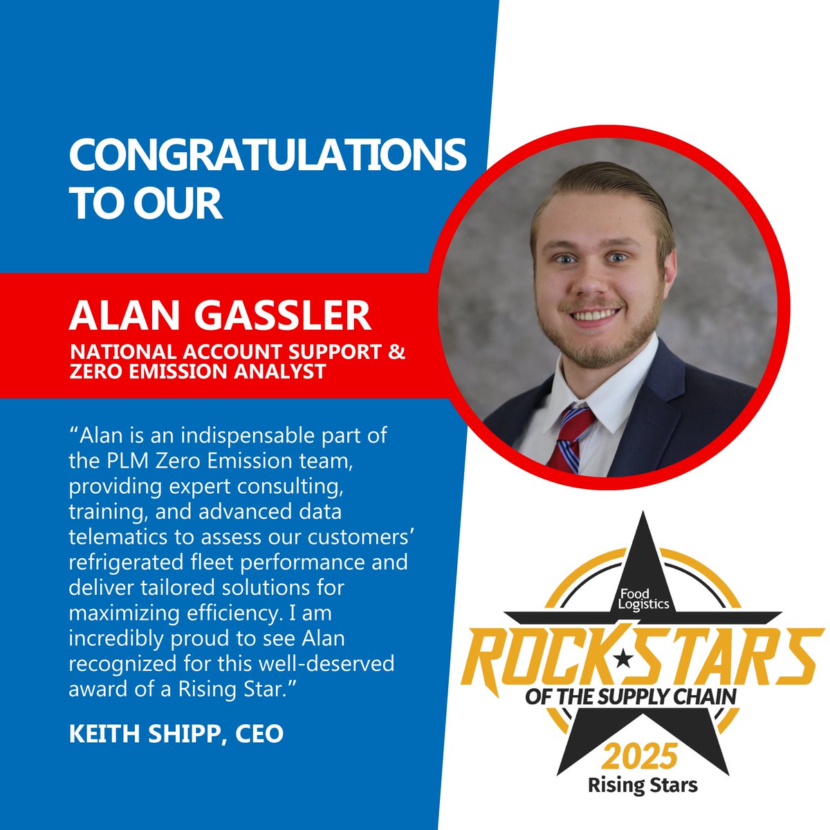 PLM Fleet (@plmfleet) on Twitter photo Everyone please join us in giving a huge congratulations to Alan Gassler for being listed as <a href="/FoodLogistics/">Food Logistics</a> ' Rockstar of the Supply Chain: Rising Star 2025!
Read full article here: plmfleet.com/about-us/news-… Everyone please join us in giving a huge congratulations to Alan Gassler for being listed as <a href="/FoodLogistics/">Food Logistics</a> ' Rockstar of the Supply Chain: Rising Star 2025!
Read full article here: plmfleet.com/about-us/news-…