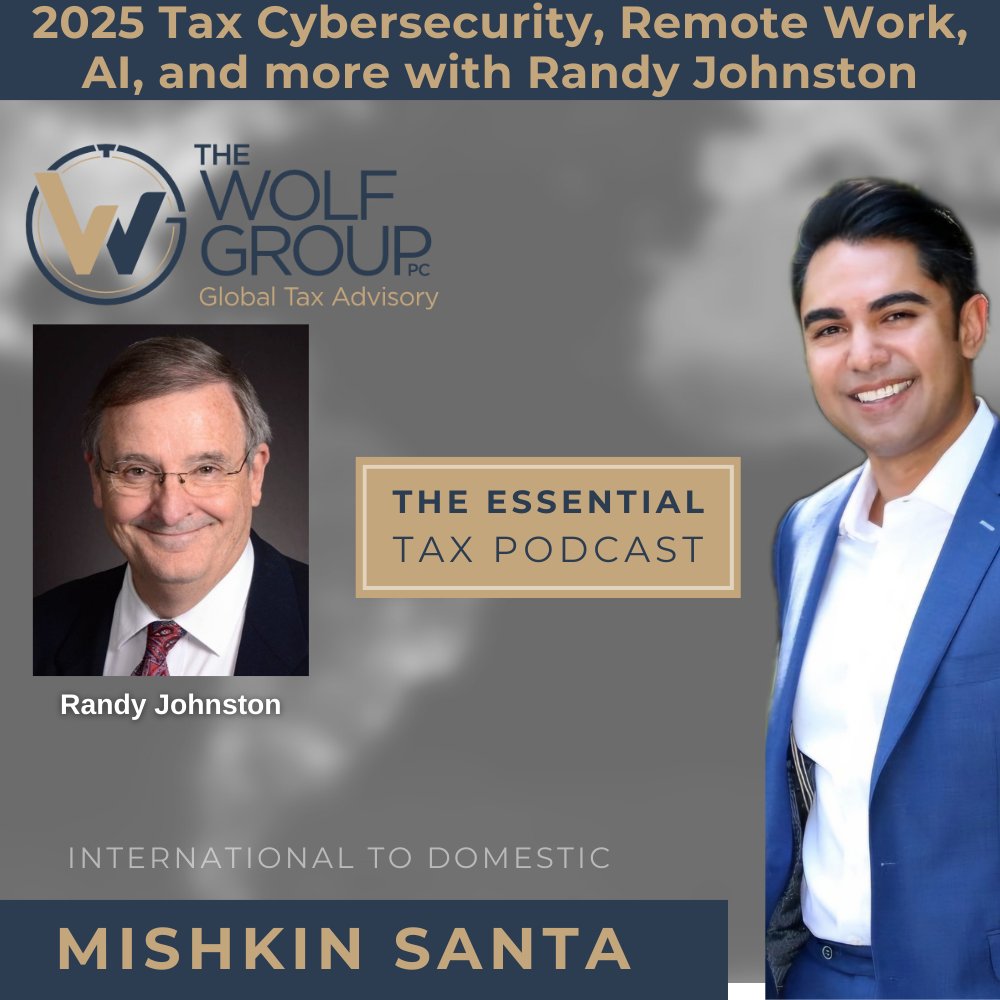 I had the pleasure of being a guest on Mishkin Santa’s podcast, The Essential Tax Podcast! Tune in to hear about technology's impact on tax, cybersecurity, and blockchain's future role in tax and accounting industries
Website: thewolfgroup.com/podcast/2025-t…