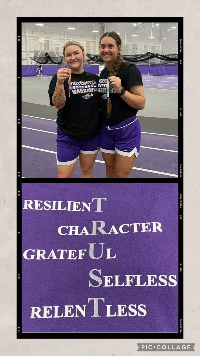 Our first week’s TRUST Award, picked by their teammates, goes to…Tay &amp; Grace!! Way to go!  👏💜🥎