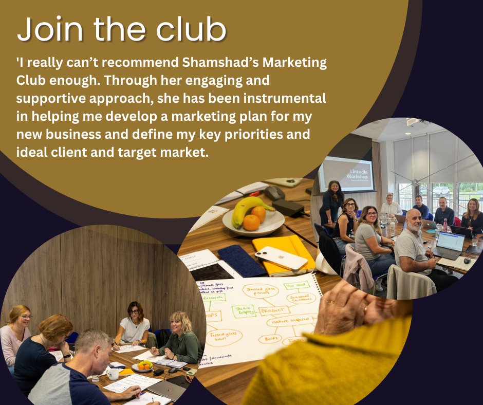 shamshadwalker's tweet photo. Join the Marketing Club, designed to empower ten dedicated businesses. Learn how to manage your marketing and become a part of a growing community. 

To book your place visit; https://t.co/eMYPG12hDJ or email shamshad@shamshadwalker.co.uk https://t.co/xRRfiu1nYz