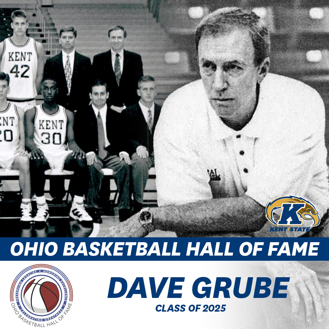 KentStVarsityK's tweet photo. Congratulations to 1966 Kent State graduate and former @KentStMBB  Head Coach Dave Grube on his induction into the Ohio Basketball Hall of Fame Class of 2025. https://t.co/Z84DHfAds4 https://t.co/CiRkgS5PJq