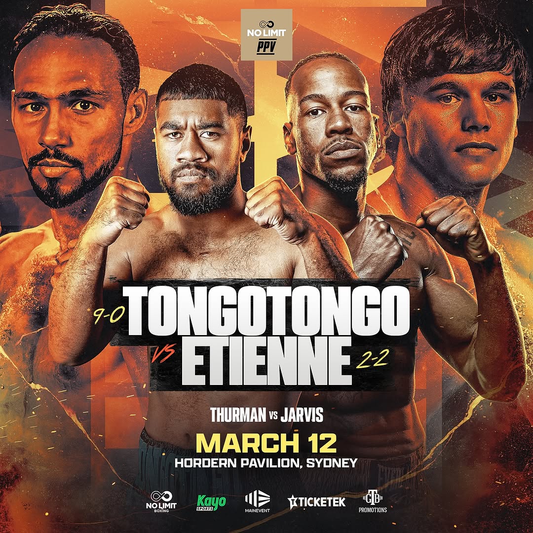 NZBoxChronicles's tweet photo. New Zealand-born KO artist Tonga Tongotongo kicks off 2025 vs Ralph Etienne on the Thurman-Jarvis undercard!
Seasoned contender Nort Beauchamp takes on unbeaten Charlie Kazzi, while Kavana Vaotu'ua faces the undefeated Jacob Clenshaw
#Tongotongo #Beauchamp #Vaotuua #NZBoxing https://t.co/vCSCCzMliN