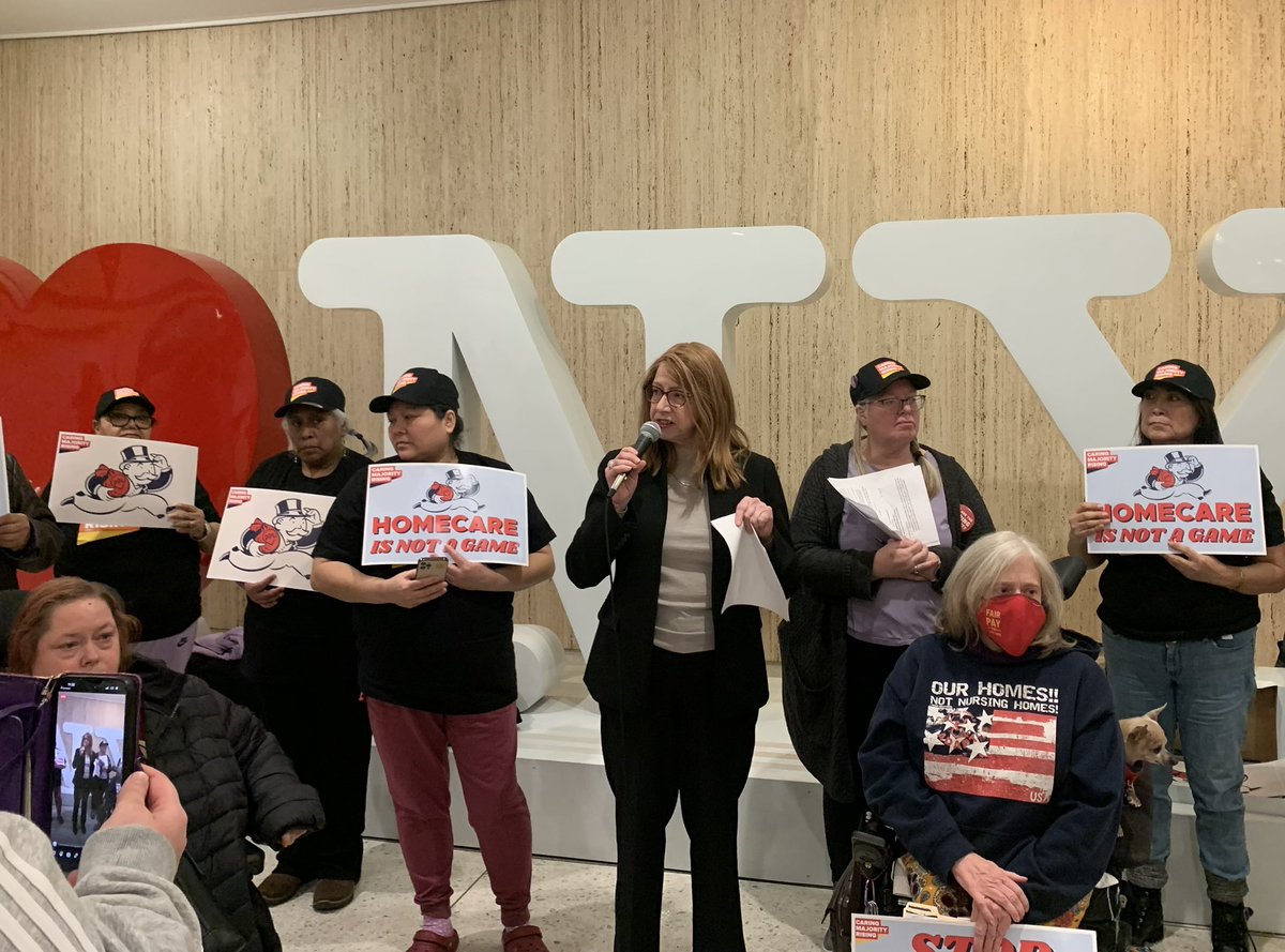 LindaBRosenthal's tweet image. As @CaringMRising said today, home care is not a game.

The #CDPAP transition is failing home care workers &amp;amp; the 280,000 New Yorkers who rely on the program for vital care.

We need an approach that preserves care for older adults and those with disabilities &amp;amp; protects workers.