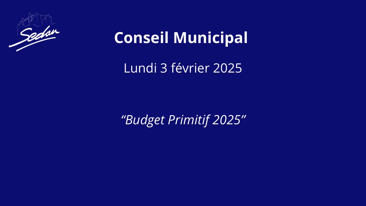 villedesedan's tweet photo. #BudgetPrimitif2025 – Depuis 16 ans, la ville de #Sedan maintient sa volonté de ne pas augmenter le taux communal de fiscalité. Le Conseil Municipal a approuvé le budget et les projets d'investissement associés.
#CM #3février #GestionResponsable https://t.co/b93CoLE1DY