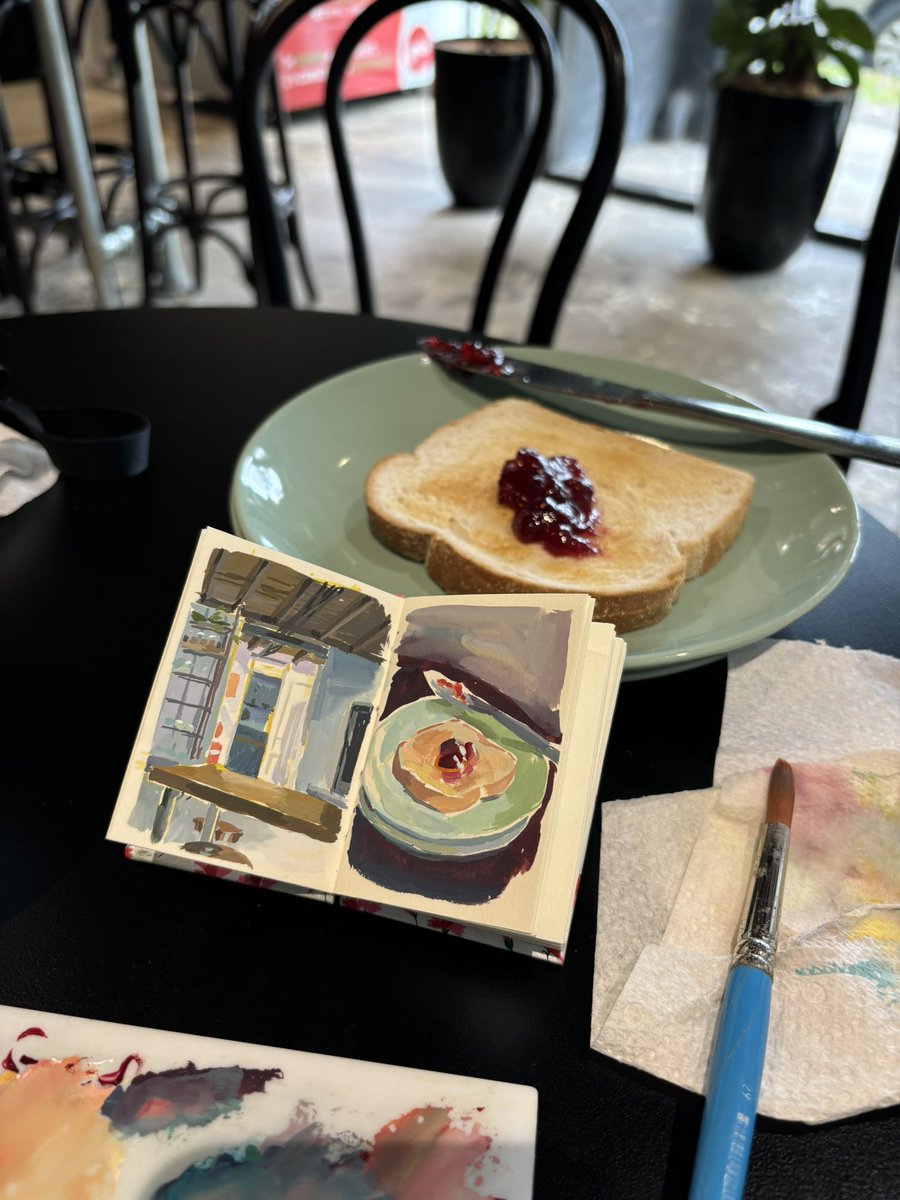trunadraws's tweet image. tiny toast painting