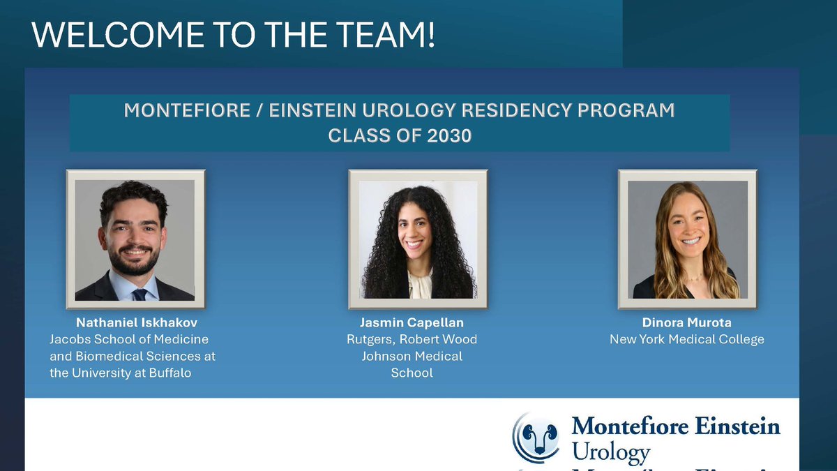 Excited to announce our newest class of residents!

#UroMatch25 #uromatch2025 #UrologyMatchDay #urologymatch