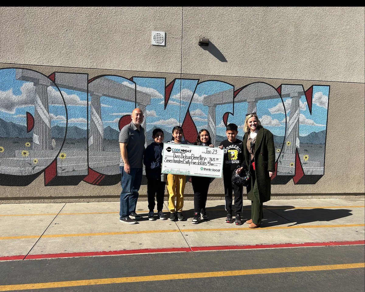 thinknlocal's tweet photo. 🎉 Congratulations to Doris Dickson Elementary! 🎉 A big thank you to Code Ninjas for supporting local education. Together, we’re making a difference! 👏📚 https://t.co/NIsA833gDA