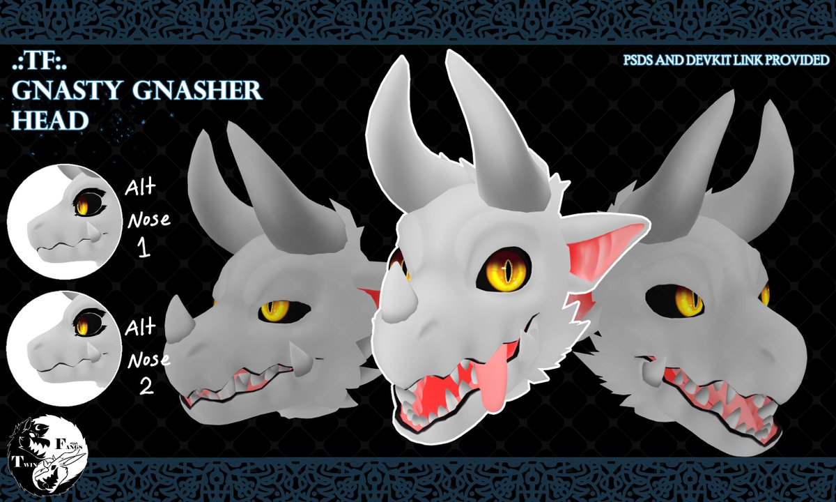 TWINFANGSSTORE's tweet photo. COMING TO
@Abnormal_Event 
Y2K ON THE 7TH  The .:TF:. GNASTY GNASHER HEAD is making its debut!! And mind you, this head is coming with tons of first-party and third-party support, so you don't have to worry about buying a head with little to wear it with! https://t.co/AOrR7w2GOL
