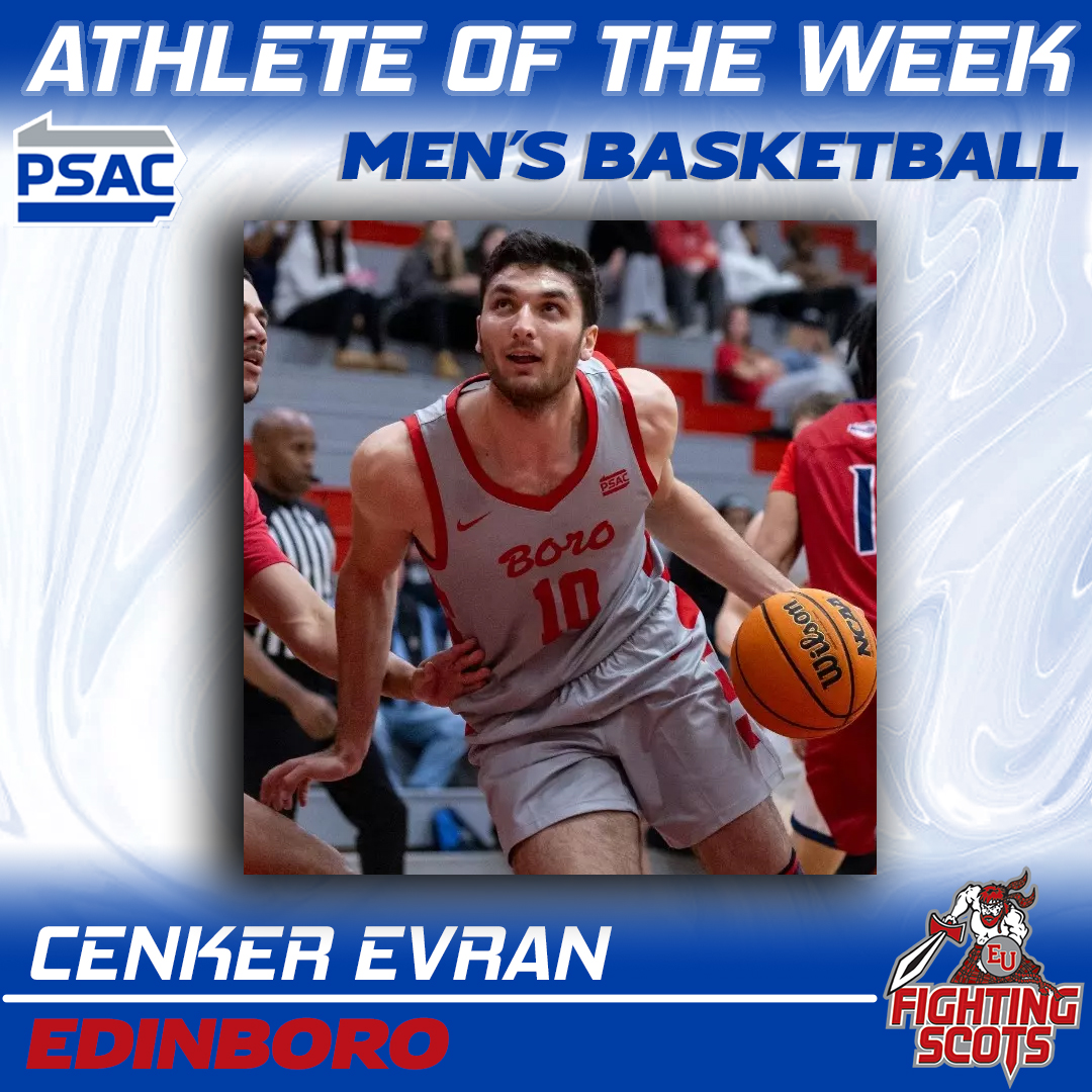 MEN'S BASKETBALL: Your #PSACMBB Athletes of the Week! 🏀

EAST

Athlete: Nasir Griffin, <a href="/ESUWarriors/">ESU Warriors</a> 
Defense: Matt Bengel, <a href="/GoBUHuskies/">Bloomsburg Huskies</a> 

WEST

Athlete: Trey Nelson, <a href="/ClarionEagles/">Clarion Golden Eagles</a> 
Defense: Cenker Evran, <a href="/BoroAthletics/">Edinboro Athletics</a> 

Full story: 🔗tinyurl.com/24omg7c7

#PSACProud