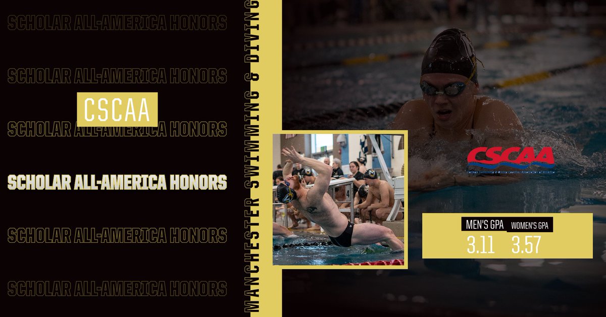 SWIM: Manchester Swim &amp; Dive were honored today with being selected as a CSCAA Scholar All-Americans! The men and women's teams both met the requirements because of their hard work in the pool and classroom!

Read: tinyurl.com/2967cm63

#MUSpartans | #SpartanPride