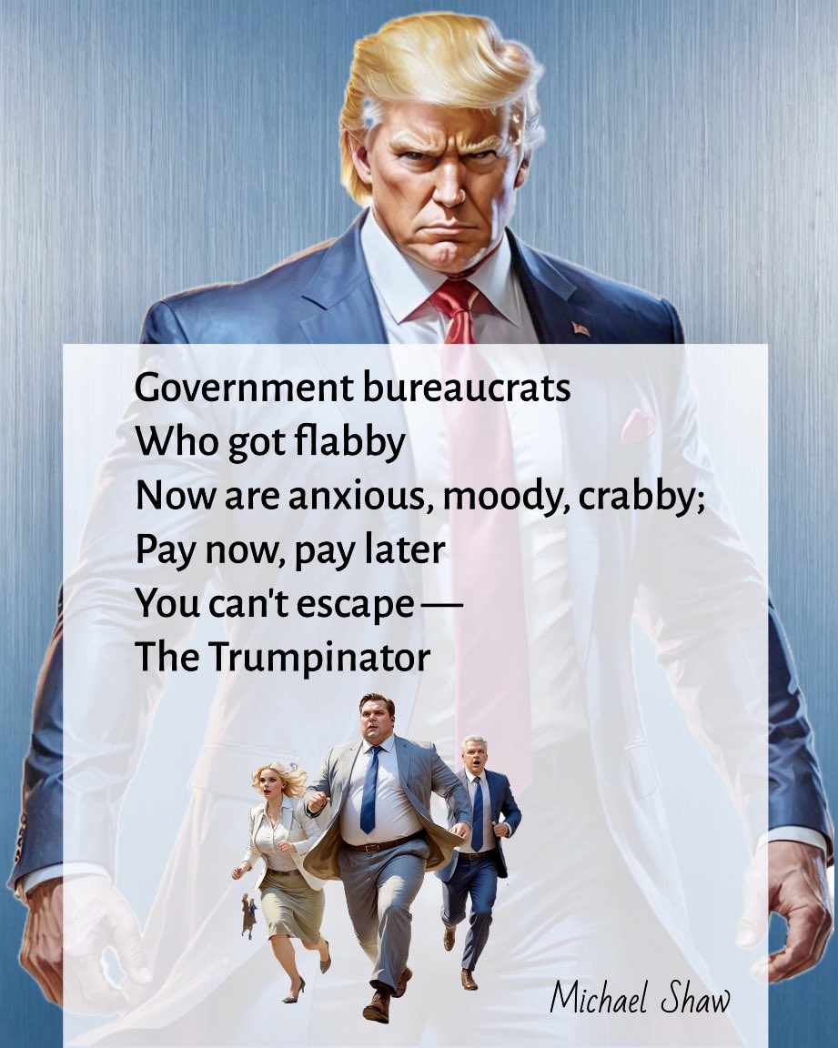 Poem in honor of federal employees who face an uncertain future 🤷‍♂️ ✍️  #TRUMP #PresidentDonaldTrump #federalworkers #federalemployees #unitedstatesgovernment
