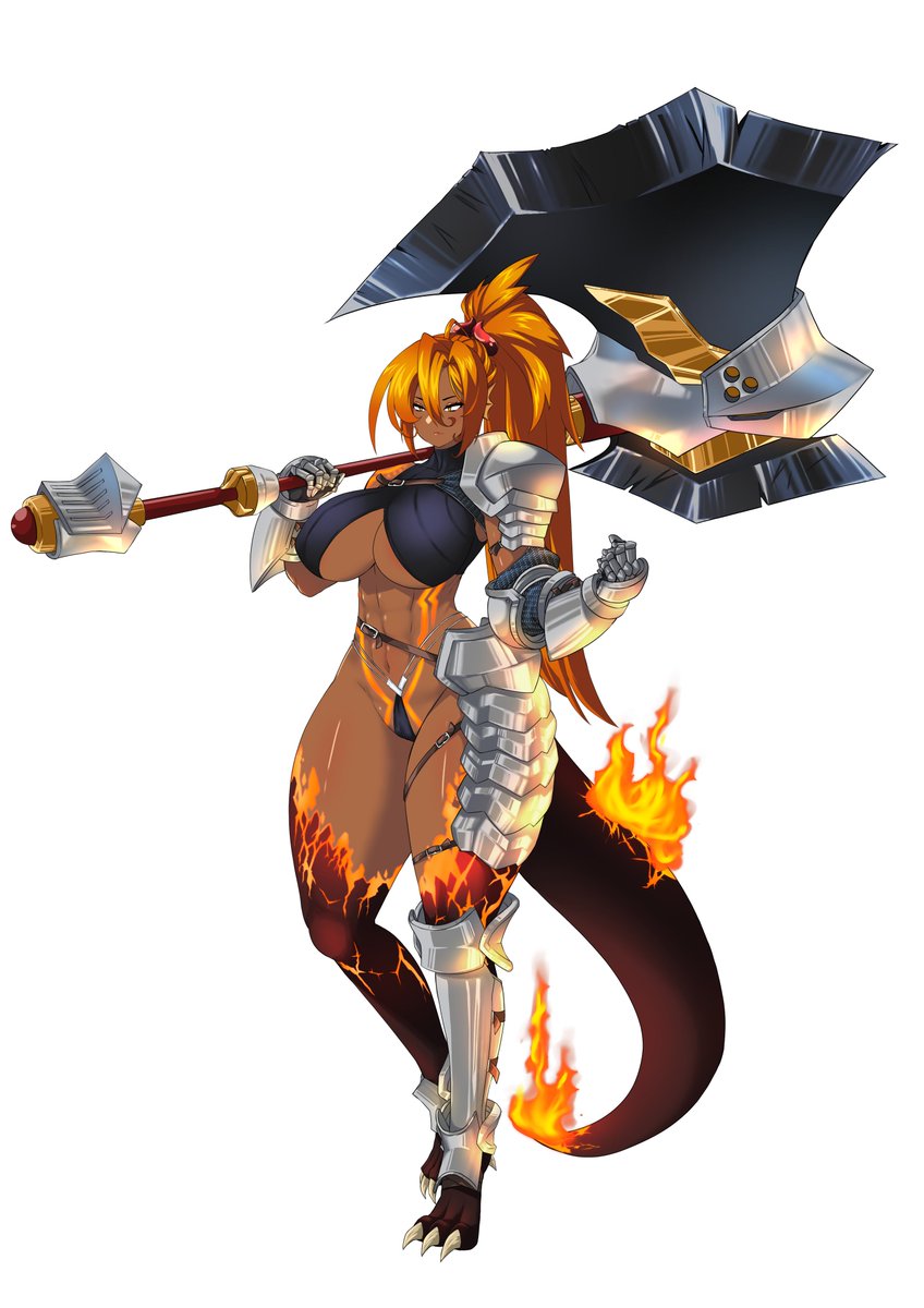 grimmota135's tweet photo. Aesphera 2025: One Character a week,  Sometime you need a flame other times an axe. With her you get both

E is for Eikka

#aesphera
#indiedev https://t.co/zhLQ7QwXbw