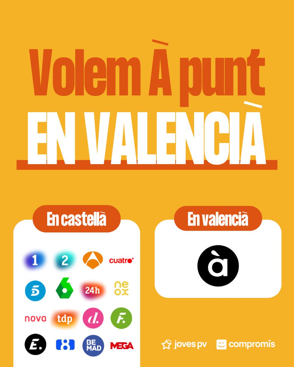 El director d’À Punt nomenat per PP i Vox, Vicente Ordaz, vol reduir el valencià en l’única radiotelevisió que tenim en la nostra llengua.

Per una ràdio i televisió pública valenciana en valencià!
