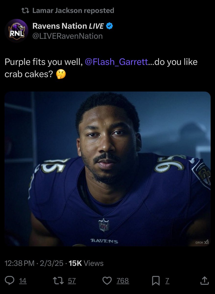 Lamar retweeted…

SEND EVERYTHING <a href="/Ravens/">Baltimore Ravens</a>