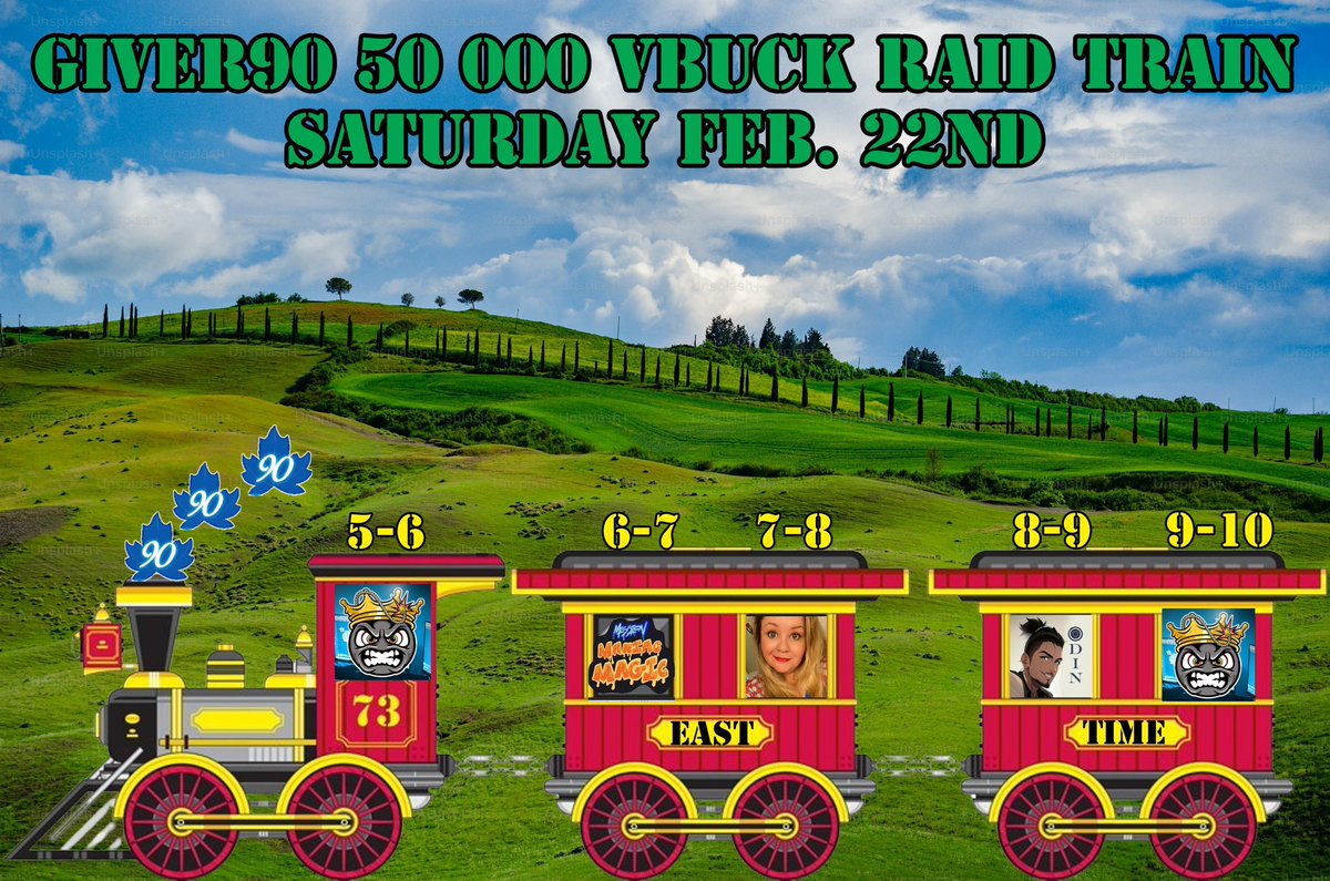 Save The Date!!! Who wants free vbucks???? Giver90 vbuck raid train with 50,000 vbucks to be given away….you dont want to miss it!!!! Twitch.tv/suksuk3

Spread the word!!!!

#twitch #vbucks #giveaway