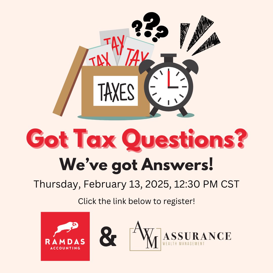 RamdasTax's tweet photo. 🤔 Puzzled by your 2024 taxes?
Homeowners to gig workers, families to business owners - this webinar is for EVERYONE
Pro tips to optimize your return + bring your questions for our live Q&amp;A
Knowledge is savings
Register now!
#TaxAdvice #FinancialLiteracy
https://t.co/i1ZP8NGZqM https://t.co/somBgqWjr8