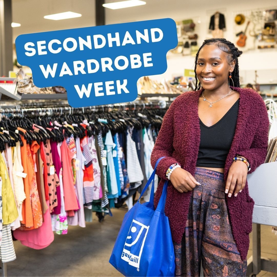 MarionGoodwill's tweet photo. Celebrate National Secondhand Week by scoring some fabulous fashions at bargain prices at Goodwill! When you shop or donate to Goodwill you’re helping create jobs within your community. #secondhandwardrobeweek https://t.co/Mqppet2Qs6