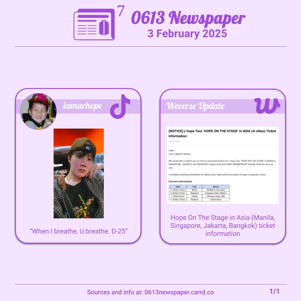 0613newspaper's tweet photo. BTS News - 250203 https://t.co/LIFD7fy4an