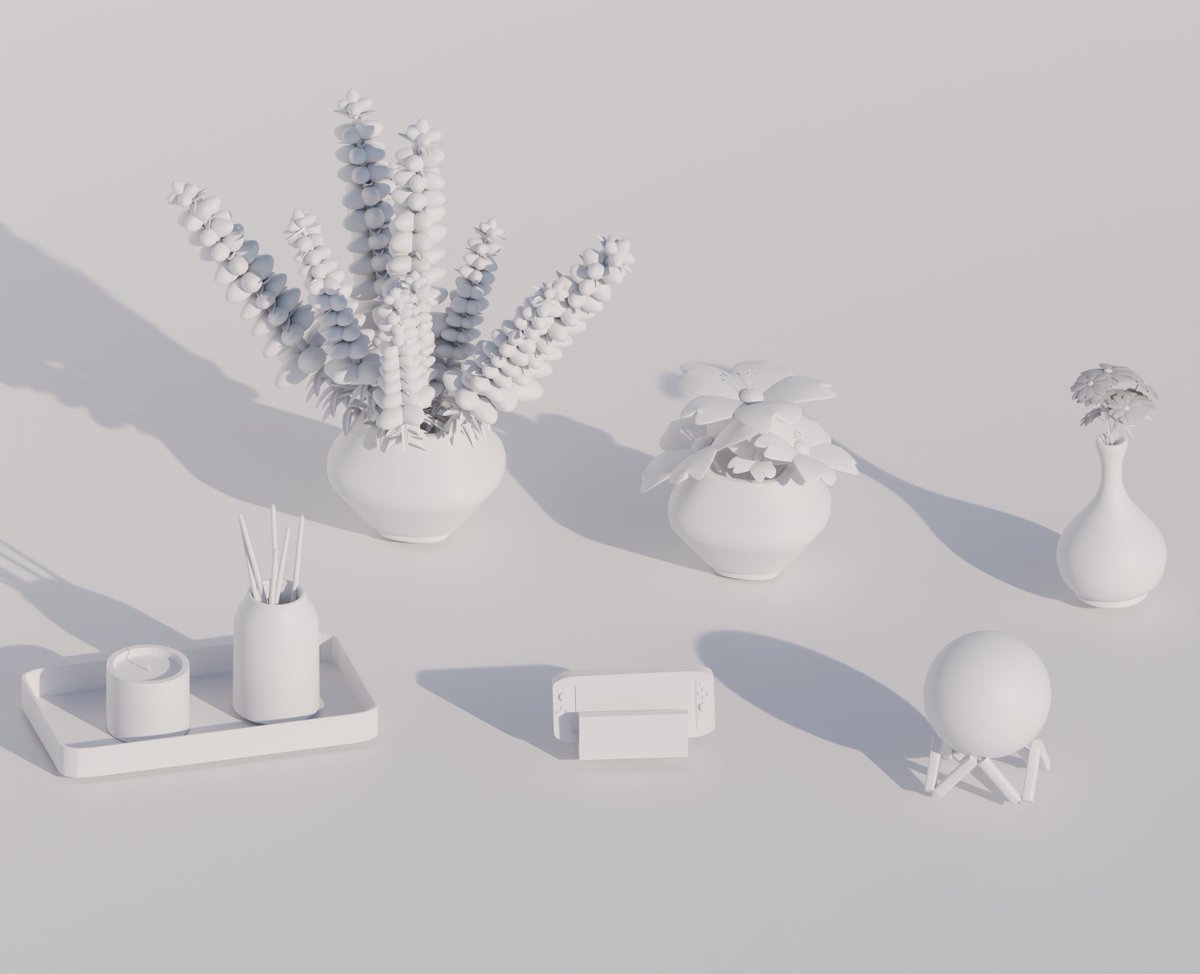 _catee_pillar_'s tweet photo. Haven’t started on the materials yet, so here are some clay renders for now! ^_^
#b3d #clayrender #3dassets https://t.co/gSQzyrq73B