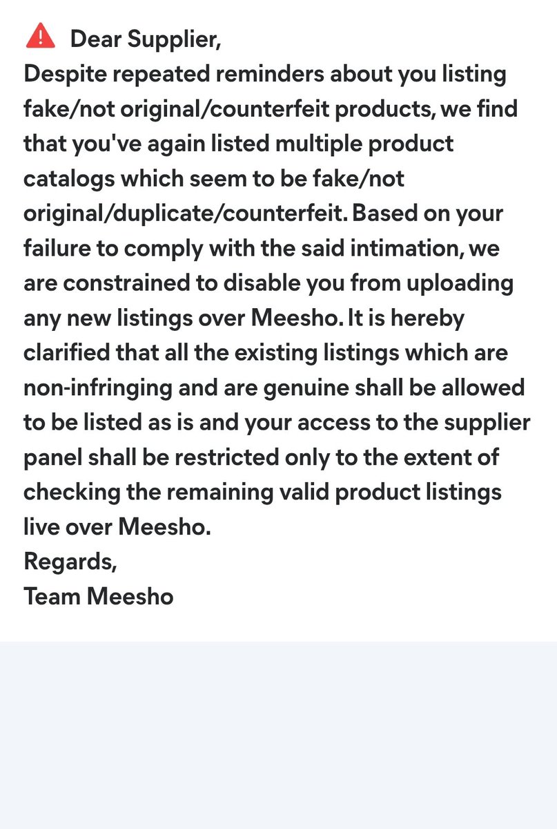 Tech_RajKhan's tweet photo. @meesho_support @Meesho_Official 
Hello Messho ,
I have uploaded same type of products catalog of different brand so I am not able to upload catalog anymore please help .
Share my screenshot https://t.co/sQ8N1PAMle