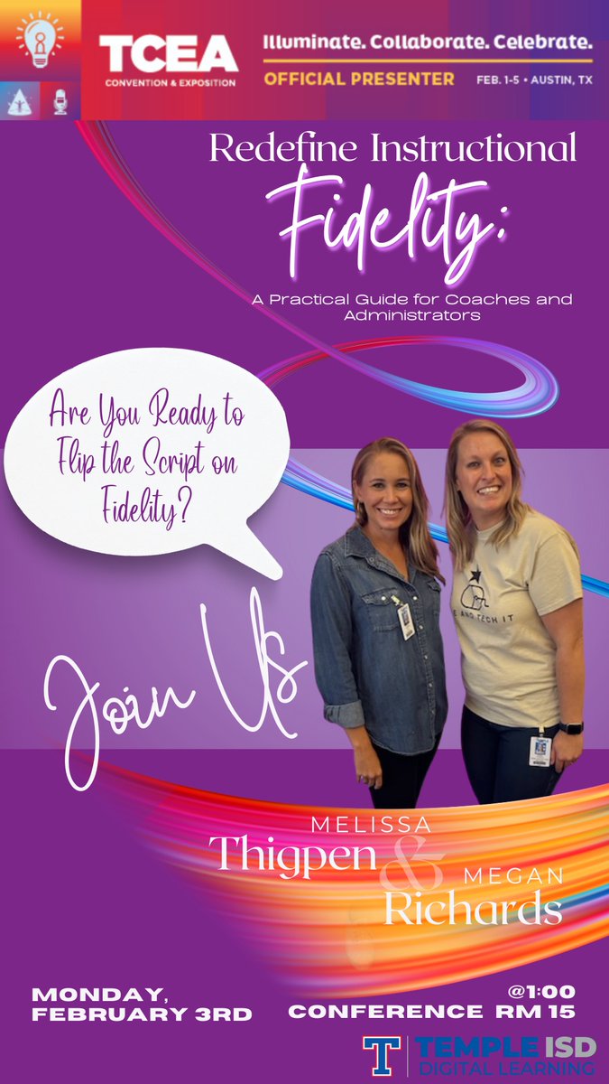 Ashley Jones M.Ed. (@aojvoice) on Twitter photo Happening now! Come see <a href="/DigitalTISD/">Temple ISD Digital Learning</a> coaches <a href="/melissa7T/">MelissaThigpen</a> <a href="/megan_richards3/">Megan Richards</a> in their session. Redefine Instructional Fidelity
#TCEA2025 #DigitalLearning #harmonyintheclassroom Happening now! Come see <a href="/DigitalTISD/">Temple ISD Digital Learning</a> coaches <a href="/melissa7T/">MelissaThigpen</a> <a href="/megan_richards3/">Megan Richards</a> in their session. Redefine Instructional Fidelity
#TCEA2025 #DigitalLearning #harmonyintheclassroom