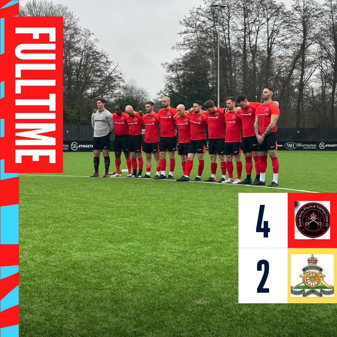 RAPTC Football Club (@raptcfootball) on Twitter photo In a thrilling encounter against a well-drilled Royal Artillery side, we came from behind to secure a hard-earned 4-2 victory. As always, games against them are closely contested, and this one was no different.
<a href="/RAPTC_Corps_SM/">RAPTC Corps Sergeant Major</a> <a href="/GunnersRAFC/">Royal Artillery FC</a> In a thrilling encounter against a well-drilled Royal Artillery side, we came from behind to secure a hard-earned 4-2 victory. As always, games against them are closely contested, and this one was no different.
<a href="/RAPTC_Corps_SM/">RAPTC Corps Sergeant Major</a> <a href="/GunnersRAFC/">Royal Artillery FC</a>
