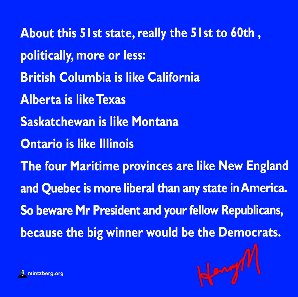 About this 51st state, really the 51st to 60th,
politically, more or less: