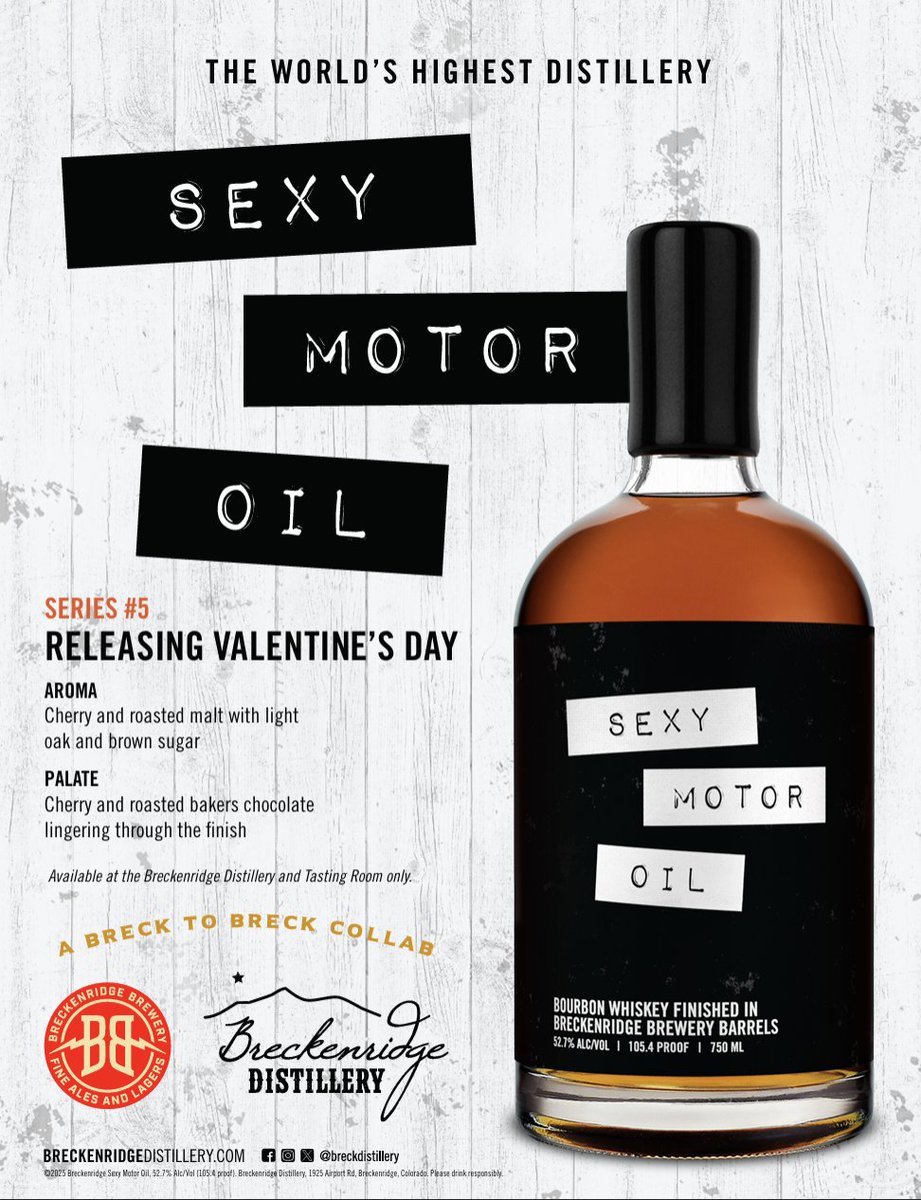 Mark your calendars, Sexy Motor Oil is BACK on 02/14! <a href="/BreckBrew/">Breckenridge Brewery</a>