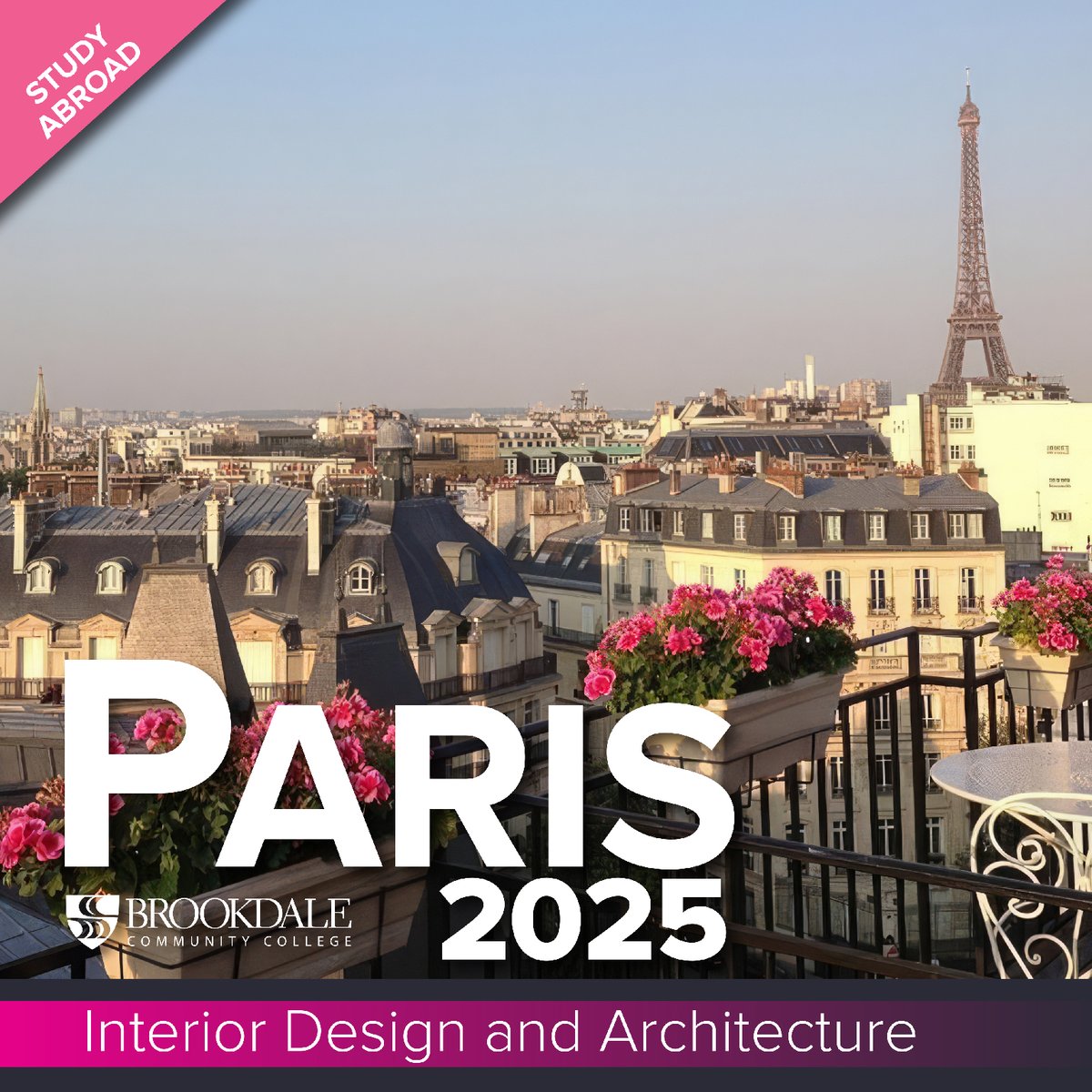BrookdaleCCIEC's tweet photo. Join us for a faculty-led study abroad trip focused on Interior Design and Architecture! 🏰Explore iconic landmarks, dive into design history, and gain hands-on experience in one of the world’s most inspiring cities. Don’t miss out—the deadline to apply is February 7th ✈️🇫🇷 https://t.co/5nT4OJjYXF