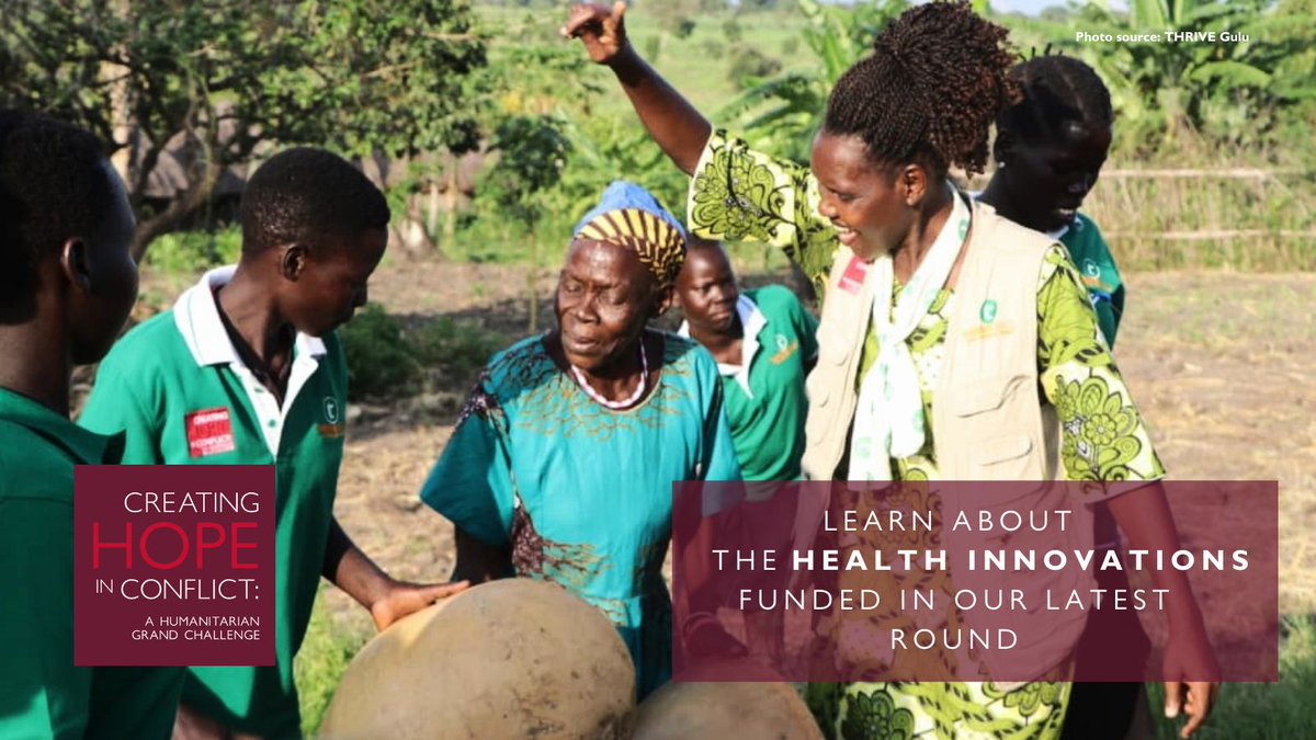 HumanitarianGC's tweet image. 💡 Innovating for better health in conflict zones! We're funding @THRIVEGulu, @kazadienterpri1, @fieldreadytr & others tackling breast cancer, maternal health, telemedicine & neonatal care in Gaza, Cameroon, CAR & South Sudan. Learn more: humanitariangrandchallenge.org/creating-hope-…