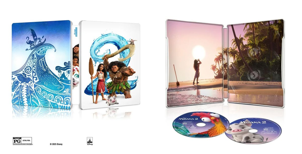 Moana 2 Steelbook (4K UHD + Blu-ray + Digital) up for preorder on Amazon ($65.99) amzn.to/4hi7kT2
Walmart buff.ly/3WLFN4i #ad
