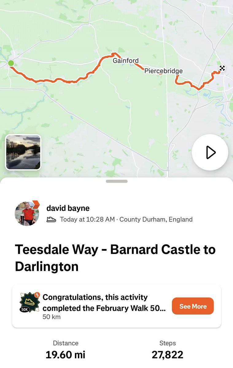 bayned's tweet photo. Great day walking the #TeesdaleWay from #BarnardCastle to #Darlington 
Excellent Camino training. 
#GrimUpNorth https://t.co/g5qx8CXex2