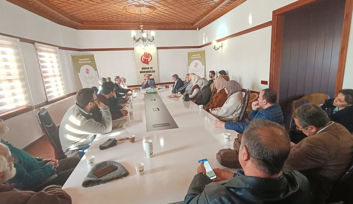 Mimar ve Mühendisler Grubu (MMG) Ankara Şubenin 1 Şubat 2025 tarihinde düzenlediği MMG Ankara Buluşmaları'nın konuğu Yazar Sayın Sadık Yalsızuçanlar,  "Tevfik İleri ve Maarif Meselesi" başlıklı sunum gerçekleştirdi. 
Güzel sunumu için kendisine teşekkür ederiz.