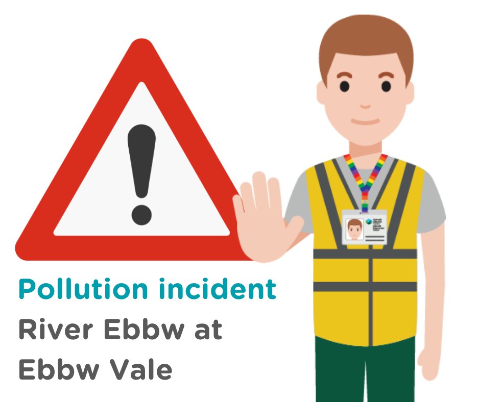 ⚠️ We received a report of a pollution incident on the River Ebbw at Ebbw Vale earlier today. 

The source was a blocked sewer. We’ve informed Dŵr Cymru Welsh Water and they are working to resolve the issue.

We advise people and their pets not to enter the water in the area.