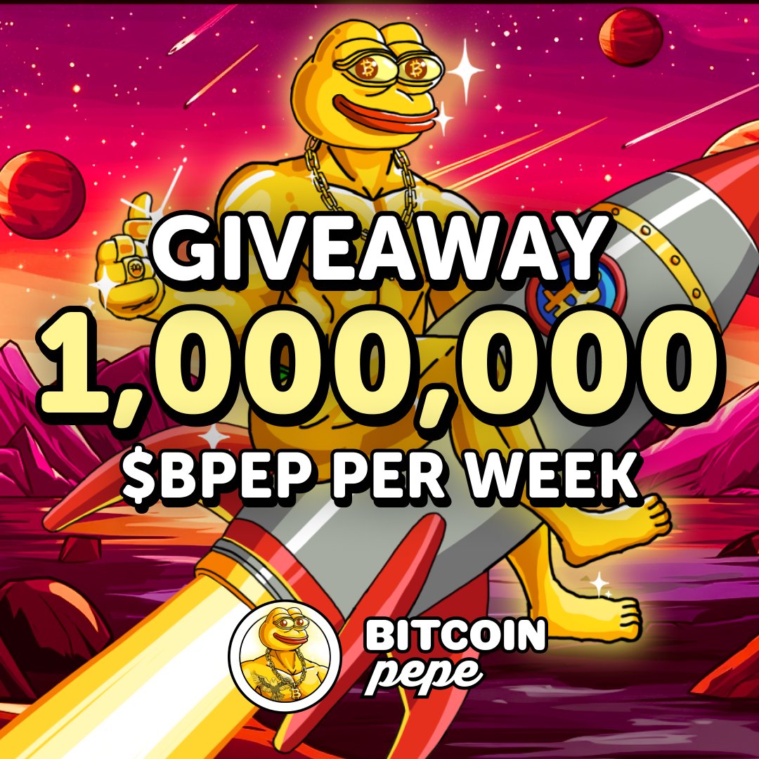 BitcoinPepe_'s tweet image. 🚨 1 MILLION $BPEP GIVEAWAY 🚨

Time to send it frens, we are giving away 1 MILLION $BPEP every week until the end of our presale starting RIGHT NOW!

PEP20 soon come...SEND IT!

Enter Here ➡️ gleam.io/LYG85/bitcoin-…