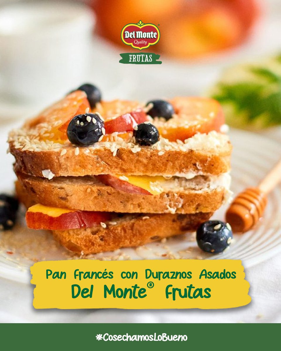 ¡Desayunos listos en minutos! 🍑 Empieza el día con una receta sencilla y deliciosa: pan francés con Duraznos en Mitades Del Monte. 🥞✨ #DelMonteFrutas #DesayunoPerfecto