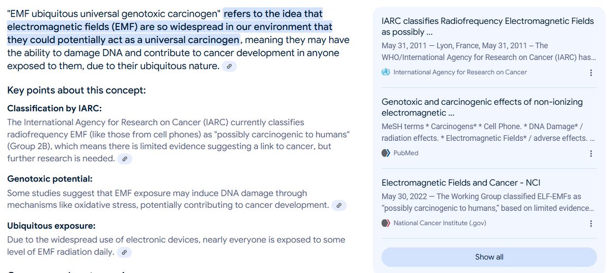 BlueLightDiet's tweet photo. LOL WAIT, WHAT? I WAS TOLD "NON IONIZING" EMF WAS PERFECTLY SAFE......
Non ionizing emf, the kind of low level emf from wifi and smartphones that doesnt cause heat that many experts tell you is super safe, might be a "ubiquitous universal genotoxic carcinogen"?
Ummmm.....
Can I get a refund from the health "experts" please? Their track record of protecting us hasn't been so good lately.