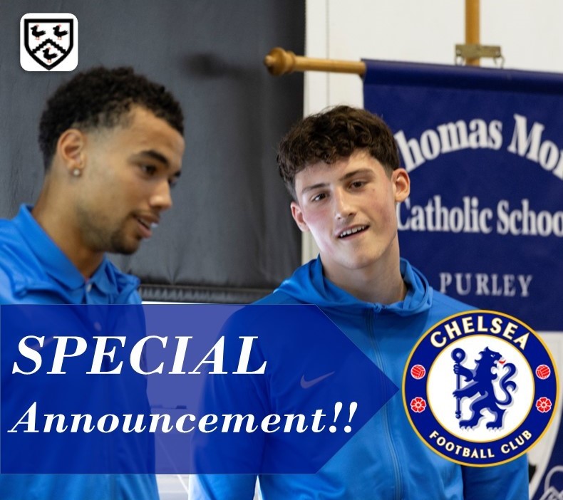 TMCSPurley's tweet photo. Scholars from Chelsea Football Club’s Academy visited TMCS as part of the Chelsea Foundation’s Chelsea Champions programme, which aims to improve the mental wellbeing of secondary school students. 
TMCS is one of only 5 schools that are part of this programme! 
Thank you Chelsea https://t.co/ZDe8eIJFCJ