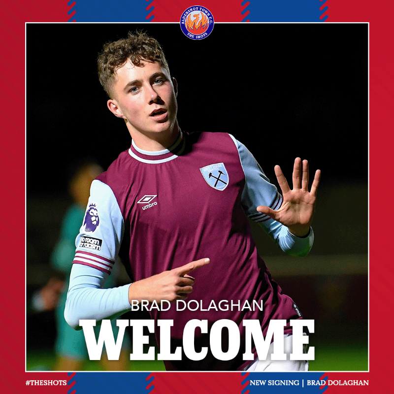 OfficialShots's tweet photo. We're delighted to confirm the loan signing of exciting striker Brad Dolaghan from @WestHam until the end of the season 🤝

Welcome to the Shots, Brad 👊