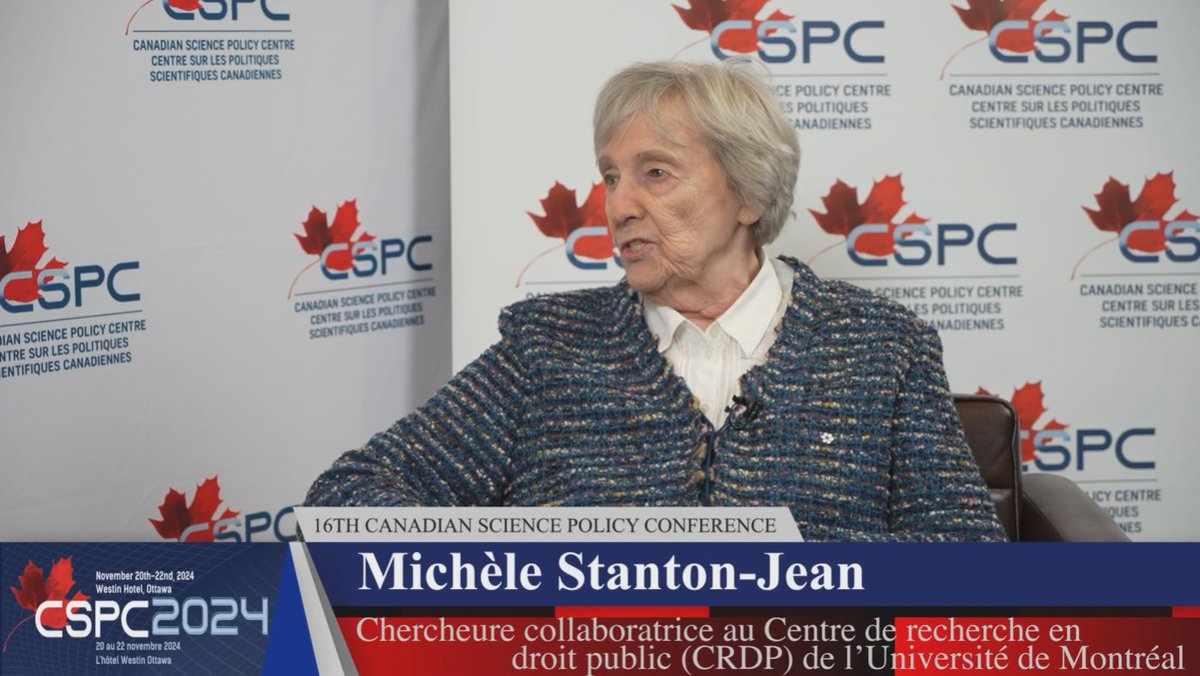 Canadian Science Policy Centre (CSPC) (@sciencepolicy) on Twitter photo Nous avons eu l'honneur d’interviewer Michèle Stanton Jean, Chercheure collaboratrice <a href="/crdp_udem/">CRDP</a> <a href="/UMontreal/">Université de Montréal</a> lors de #CSPC2024! 🎥
Entrevue réalisée par Kim Santerre <a href="/TheCell_reseau/">Réseau ThéCell</a> : youtu.be/JFeIasMx-L4?si…
#CdnSci Nous avons eu l'honneur d’interviewer Michèle Stanton Jean, Chercheure collaboratrice <a href="/crdp_udem/">CRDP</a> <a href="/UMontreal/">Université de Montréal</a> lors de #CSPC2024! 🎥
Entrevue réalisée par Kim Santerre <a href="/TheCell_reseau/">Réseau ThéCell</a> : youtu.be/JFeIasMx-L4?si…
#CdnSci