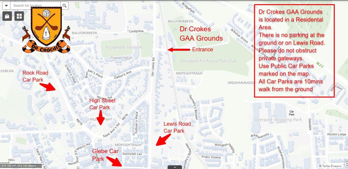 On Saturday we will host the Corn Uí Mhuirí final at 12pm. Kerry play Donegal at 2:30pm in the Fitzgerald Stadium. Parking will be extremely limited. 

Dr Crokes GAA Grounds is located in a Residental Area. There is no parking at the ground. 

<a href="/thesemkillarney/">St Brendan's College</a> <a href="/MounthawkMercy/">Mercy Mounthawk</a>