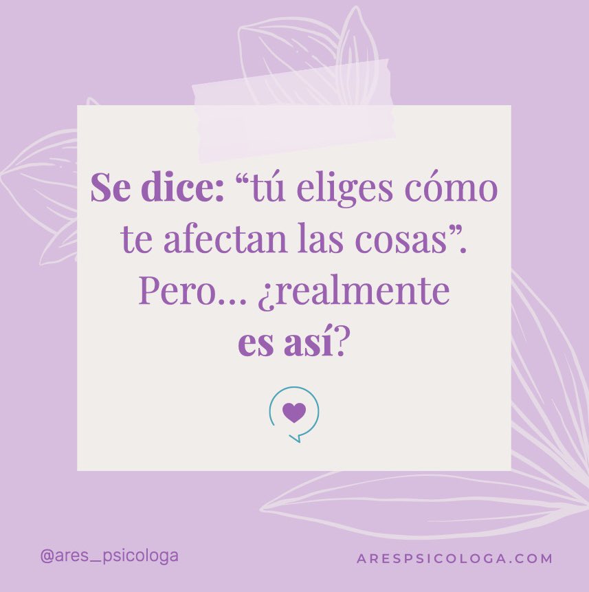 ares_psicologa's tweet photo. Se dice: “tú eliges cómo te afectan las cosas.
Pero, ¿realmente es así?
Respondo en 3 viñetas.
#inteligenciaemocional #emociones #autocompasion #compasion #gestionemocional #arespsicologa #psicoterapia #terapiaonline #saludmental #saludemocional #psicologia #psicología https://t.co/3UlaLnL8EK