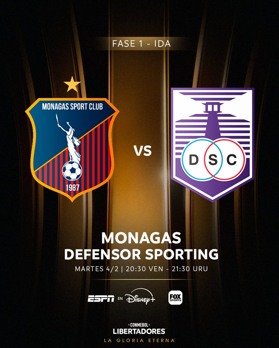 CONMEBOL Libertadores (@libertadores) on Twitter photo 🇻🇪⚽️🇺🇾 ¡<a href="/Monagas_SC/">Monagas Sport Club</a> y <a href="/DefensorSp/">Defensor Sporting</a> abren la Fase Preliminar de la CONMEBOL #Libertadores 2025!
#GloriaEterna 🇻🇪⚽️🇺🇾 ¡<a href="/Monagas_SC/">Monagas Sport Club</a> y <a href="/DefensorSp/">Defensor Sporting</a> abren la Fase Preliminar de la CONMEBOL #Libertadores 2025!
#GloriaEterna