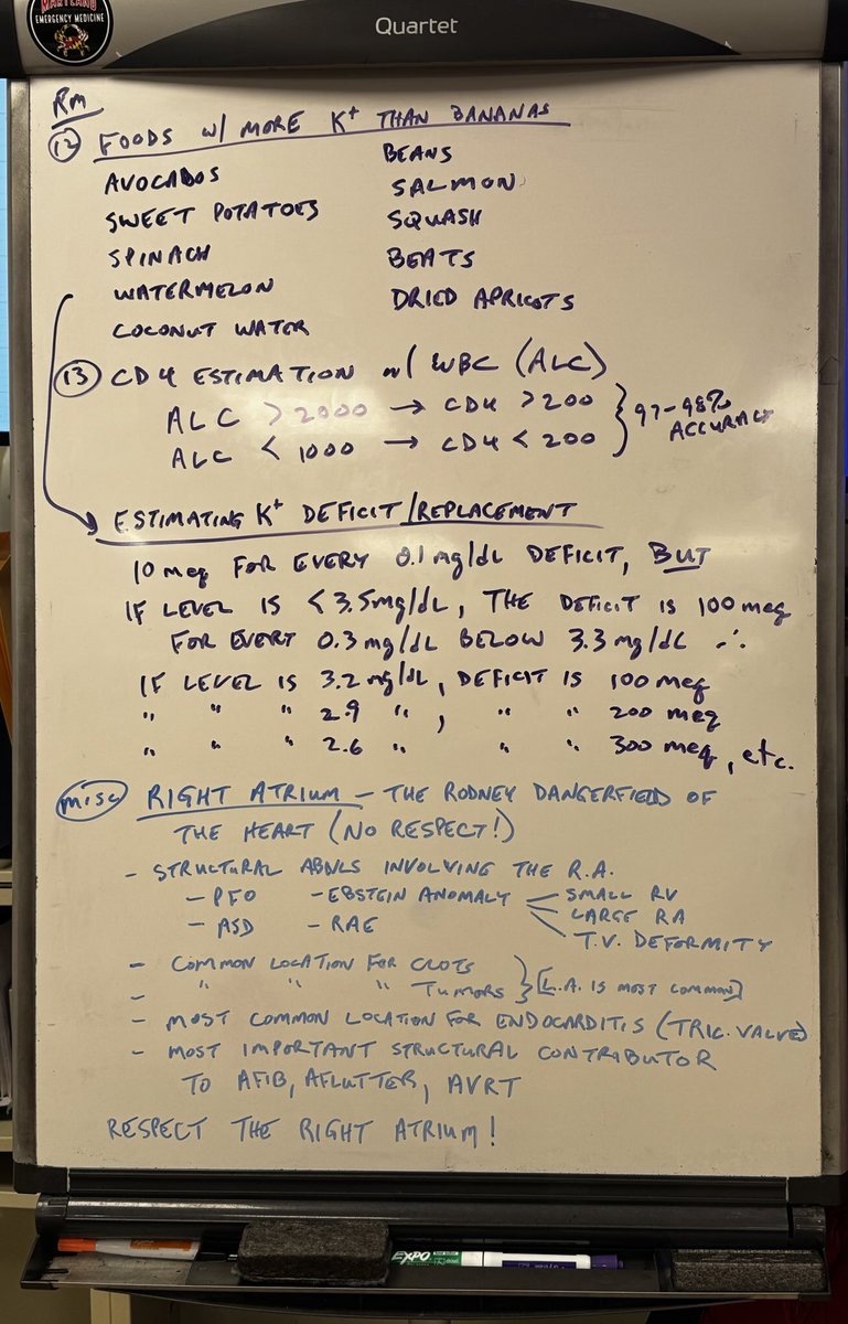 Monday shift ⁦<a href="/UMEmergencyMed/">U of Maryland Emergency Med</a>⁩ #foamed #WhiteBoardTeaching