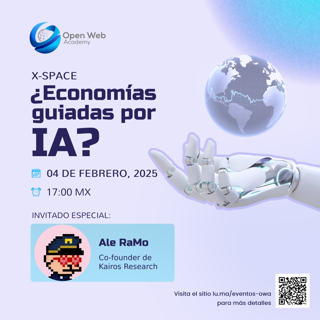 📣 Agéndanos para este jueves 4 de febrero porque se viene #XSpace. 🔥

➡️ En esta ocasión nos acompañará <a href="/AleRaMo30/">Ale RaMo | Experto en Labubus</a>, co-founder de <a href="/Research_Kairos/">Kairos Research</a> para una charla sobre economías guiadas por #IA. 🚀

⏰ 17:00 🇲🇽 | 18:00 🇨🇴 | 20:00 🇦🇷

🔔 ¡Activa YA el recordatorio! ⬇️