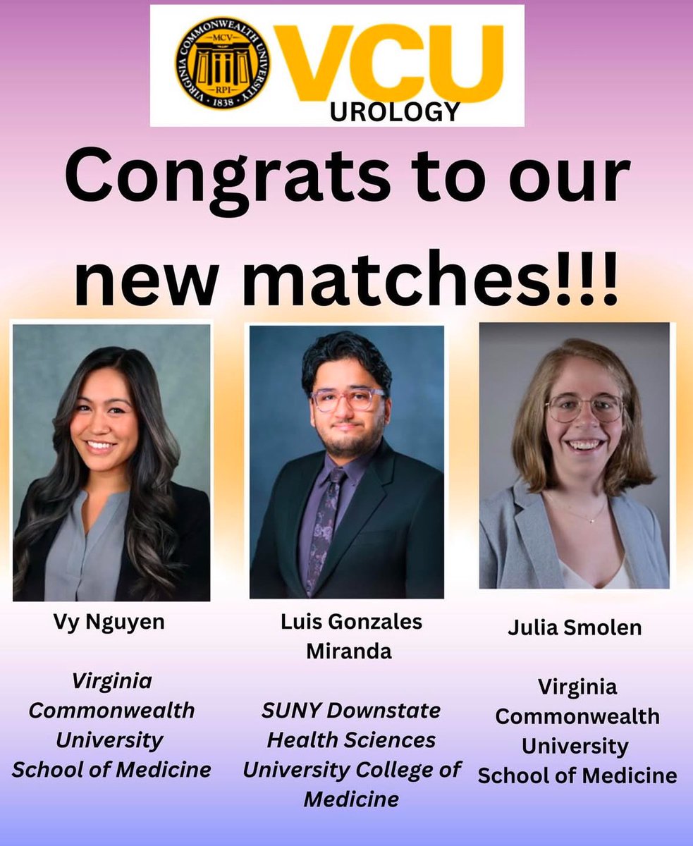 What a Match Day! Congrats to our new crew of interns <a href="/VCUUrology/">VCU Urology</a>! #streamteam 

<a href="/AmerUrological/">Amer. Urol. Assn.</a> <a href="/MidAtlanticAUA/">Mid-Atlantic Section of the AUA | MAAUA</a>