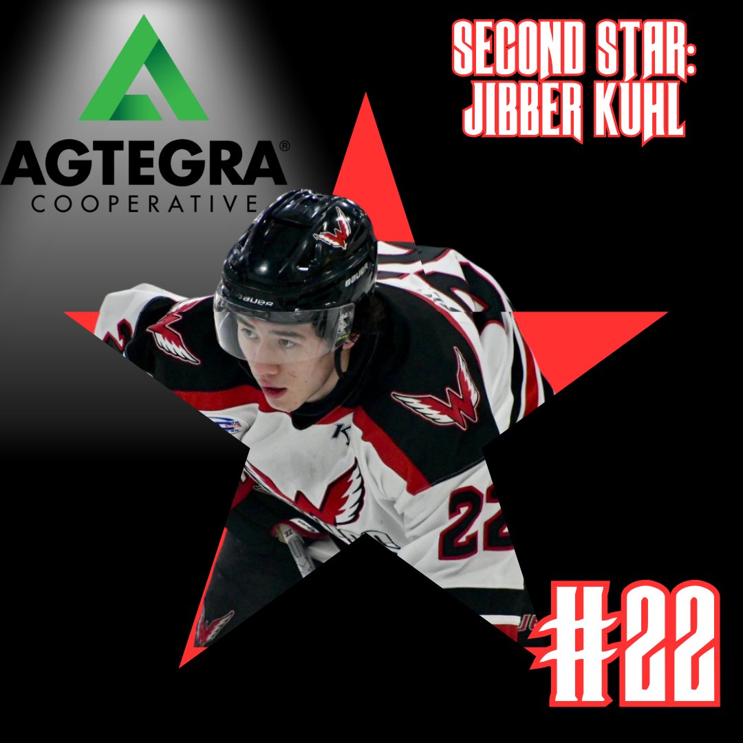 AberdeenWings's tweet photo. Wings Fans!
These are your @agtegra Stars of the Week!
⭐️Damon Cunningham
⭐️⭐️Jibber Kuhl
⭐️⭐️⭐️Cooper Anderson
#LETSGOWINGS #NAHL #WingsFamily https://t.co/DbMoaWtATq